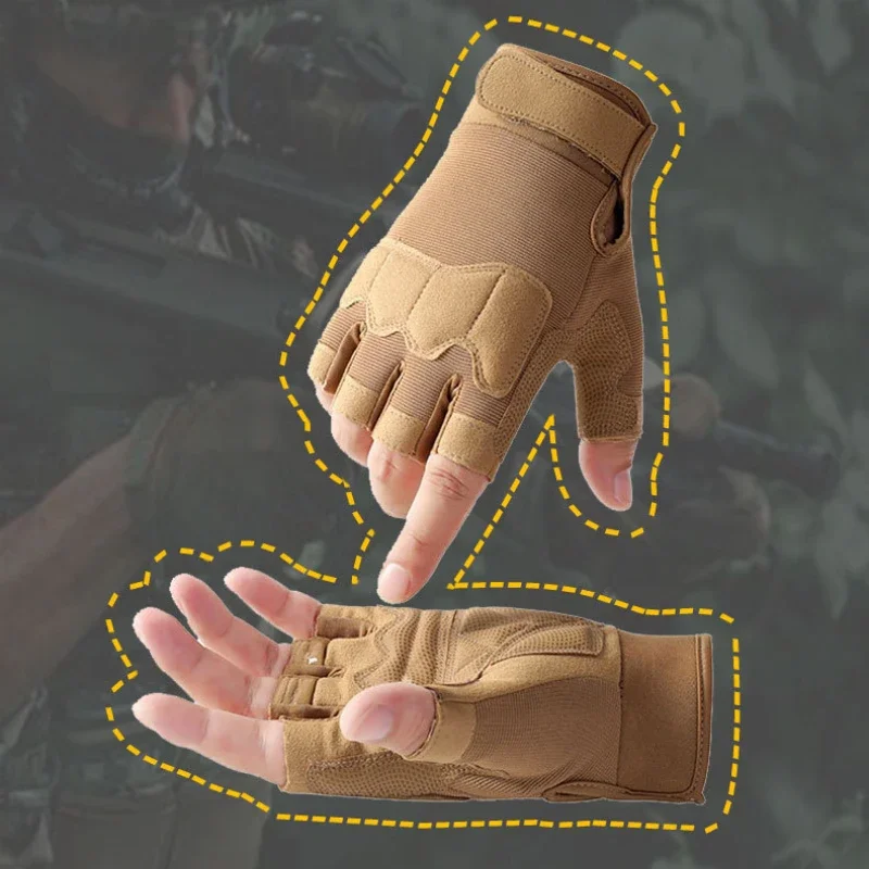 Tactical Gloves Half Finger for Men And Women Outdoor Mountaineering Cycling Wear-resistant Breathable Riding Gloves