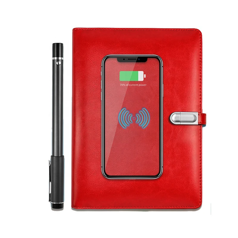 

Leather Smart Notebook Paper screen synchronization Digital Ios Android Tablet Electronic Notebook With Smart Pen power bank Usb