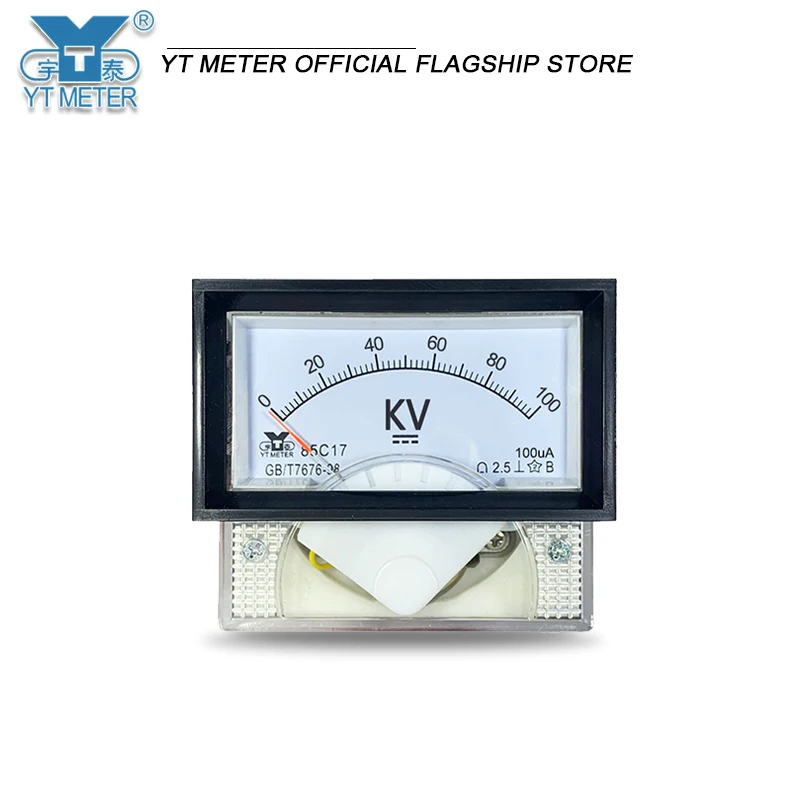 

85C17 DC high-voltage voltmeter 5kv 10KV 20KV 30KV 50KV 100KV pointer voltmeter High voltage meter shall be used with transforme