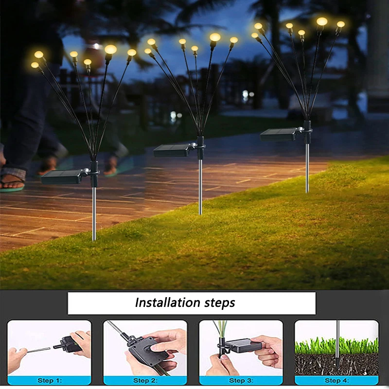 Solar Led Garden Light Solar Lawn Lamp Outdoor Garden Light For Garden Villa Yard Patio Driveway Walkway Decoration Christmas