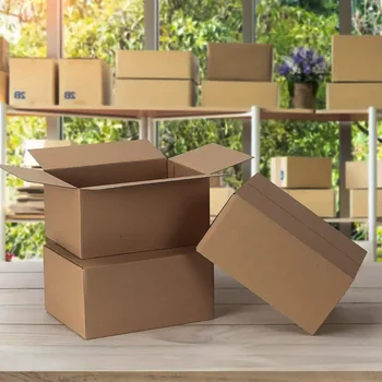 20Pcs Express Box Moving Boxes Paper Corrugated Board Package Storage Cartons Craft Heavy Duty Shipping Packing Boxes 1