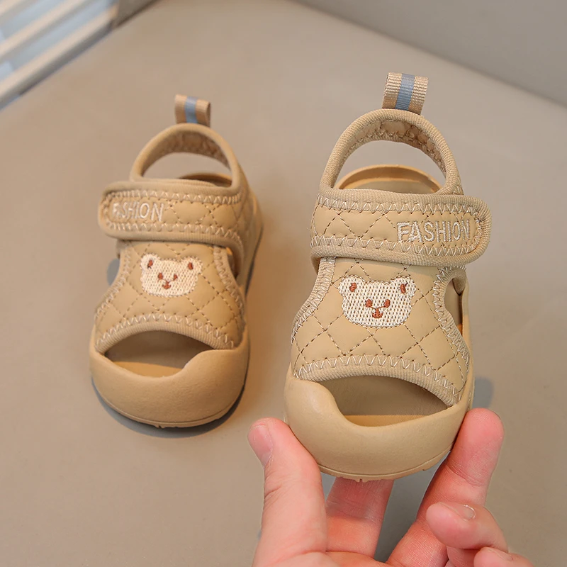 Baby Boys Girls Sandals Summer Infant Toddler Shoes Cartoon Bear Children Sandals Soft Soled Anti Slip Kids First Walkers Shoes