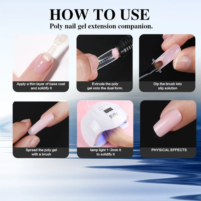 폴리 네일 젤 매니큐어를 손쉽고 완벽하게 만들어주는 솔루션