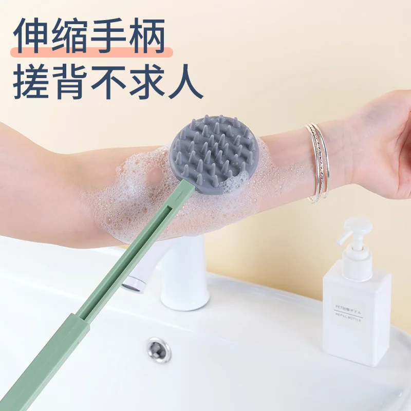 Silicon Bath Body Brush, Exfoliating Body Scurb Brush with Soap Dispenser