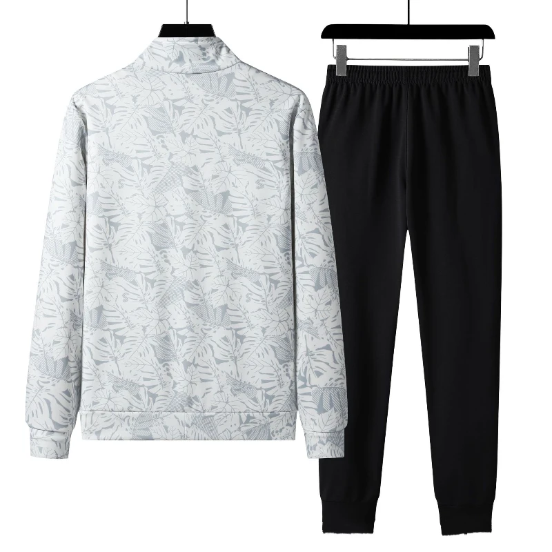 7XL Large Size Spring And Autumn Two-Piece Youth Sports Suit Men's Casual Loose Sportswear