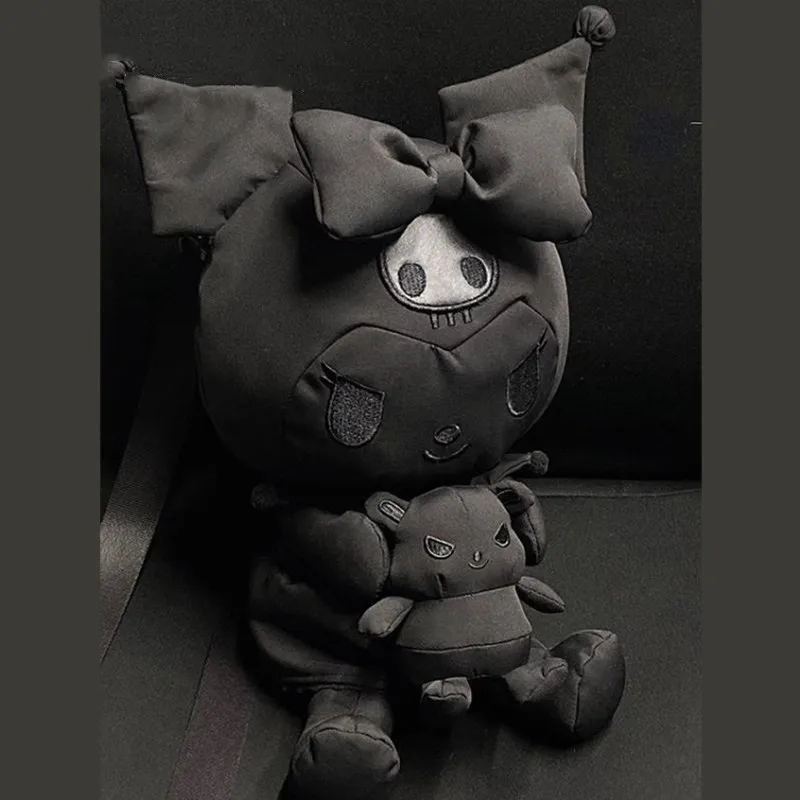 

Оригинальная сумка через плечо Sanrio Kuromi индивидуальная серия Диабло Дакрон чистый черный адсорбируемый рюкзак Baku Портативная сумка для хранения подарок