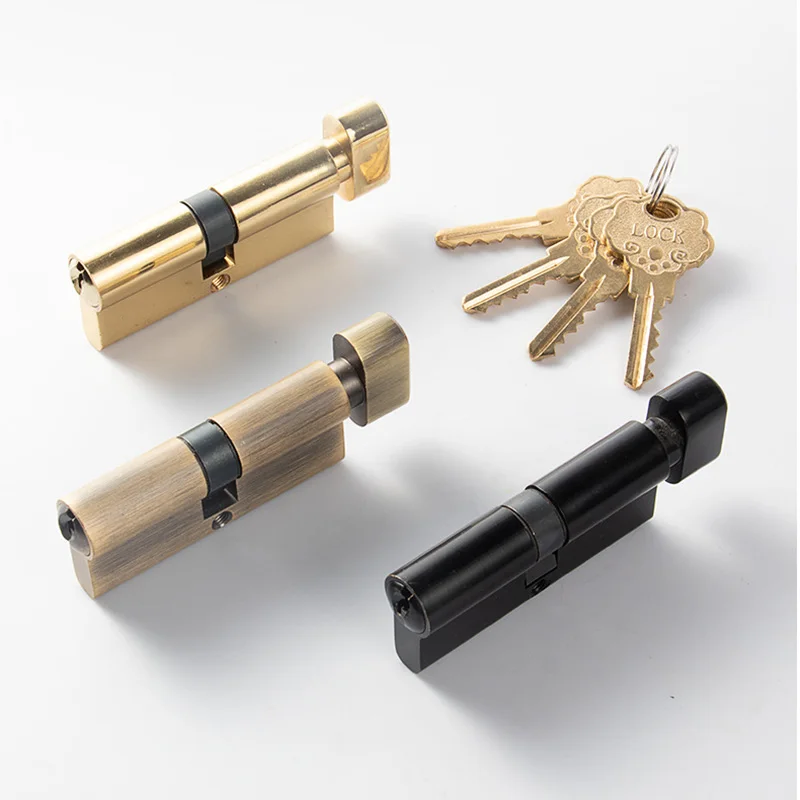 Description Picture 4 of itemBrass Interior Lever Locks Antique/Black Bedroom Door Handle Lock Mute Mechanical Locks Simple Shaped Door Hardware