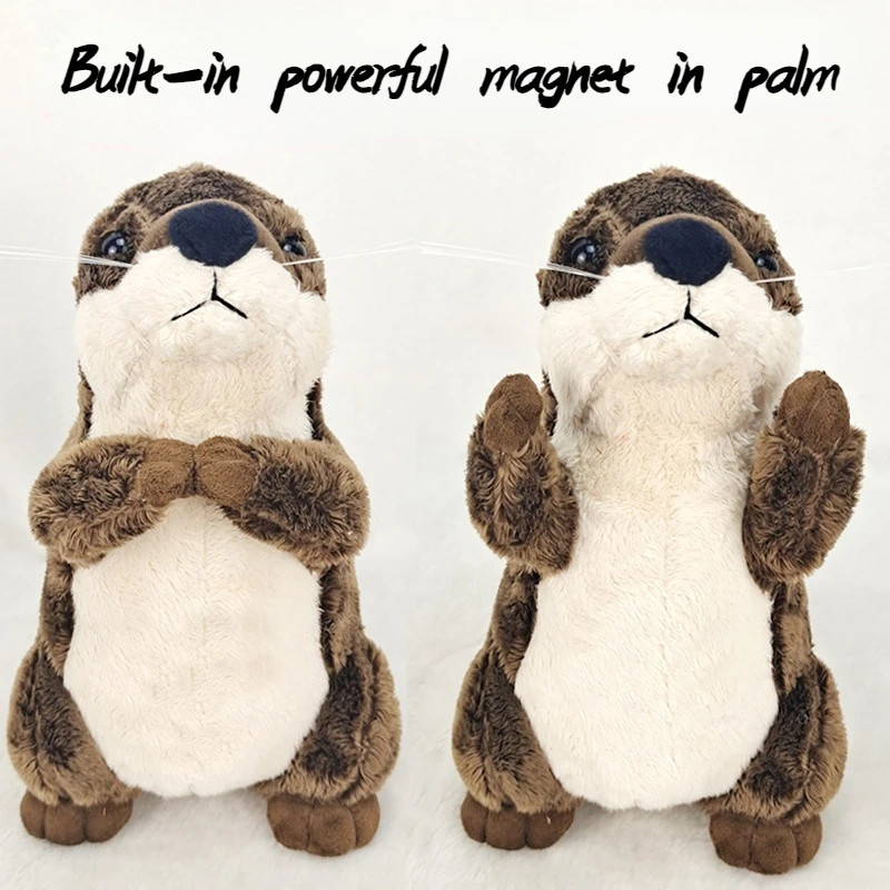 18cm Cute Otter Doll Standing River Otter Plush Toys Mini Size Real Life Otter Stuffed Animals Toys for Kids Birthday Best Gifts