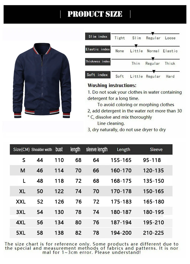 Chaqueta voladora a a prueba de viento con cremallera