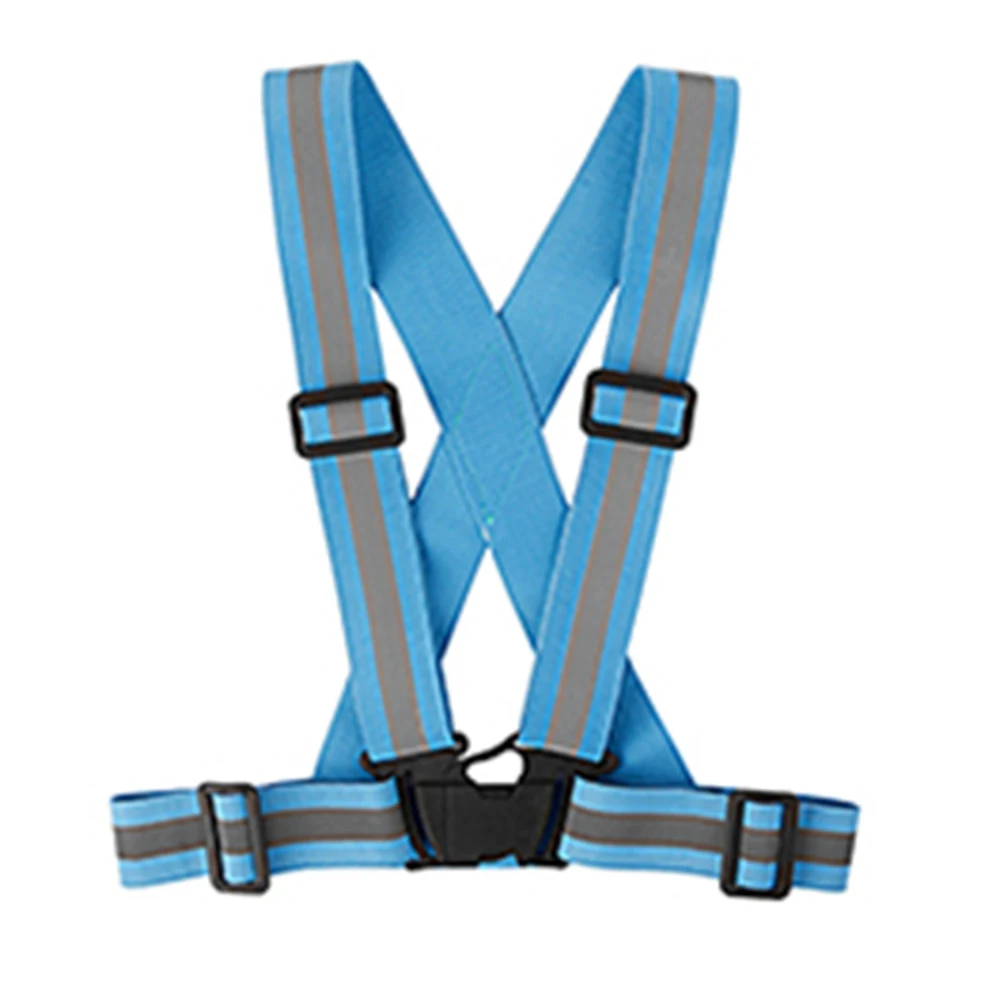 Motorcycle Vest Highlight Reflective Straps Night Running Riding Clothing Adjustable Men Women Cycling Safety Jacket