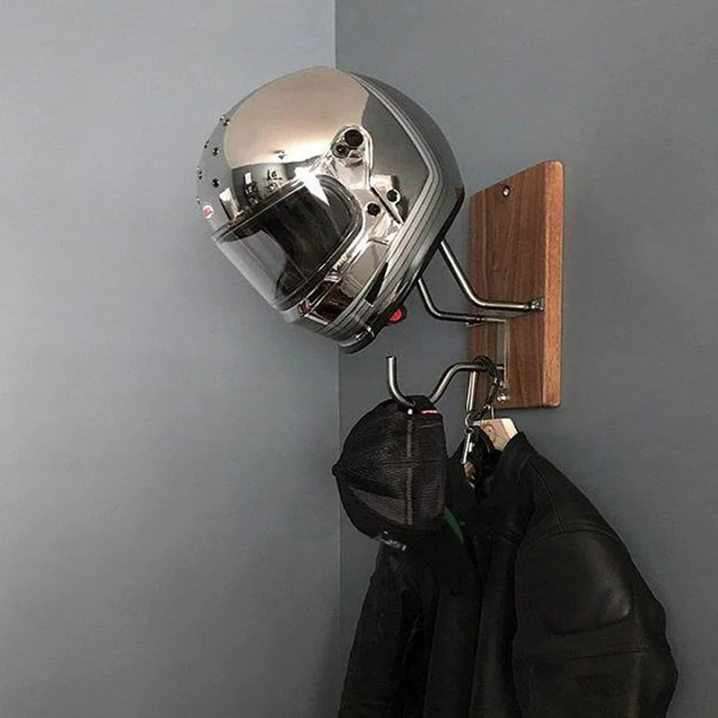 Multifunction Steel Motorcycle Accessories Helmet Holder Hanger Rack Wall Mounted Hook for Coats Hats Caps Helmet Rack 1Pc motorcycle helmet holder