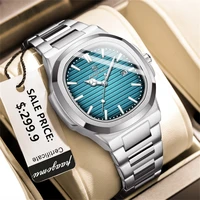 PENGAGAR Trend Men's Watches Classic Fashion Original Quartz Watch for Man Square Dial Waterproof Luminous Date Wristwatch Reloj