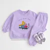 Cotton Boys And Girls Set Autumn And Spring 2-piece Set Children's Clothing Cartoon Fashion Printed Children's Pullover 2