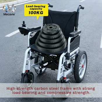 2026 La più recente sedia a rotelle elettrica per adulti di tipo lungo di grandi dimensioni con supporto forte sedia a rotelle elettrica pieghevole adatta per anziani
