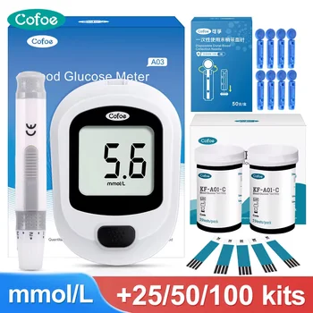 Cofoe Yice Blood glucose Meter Test strips lancets Glucometer Blood sugar monitor For diabetes tester health Device Glucometer