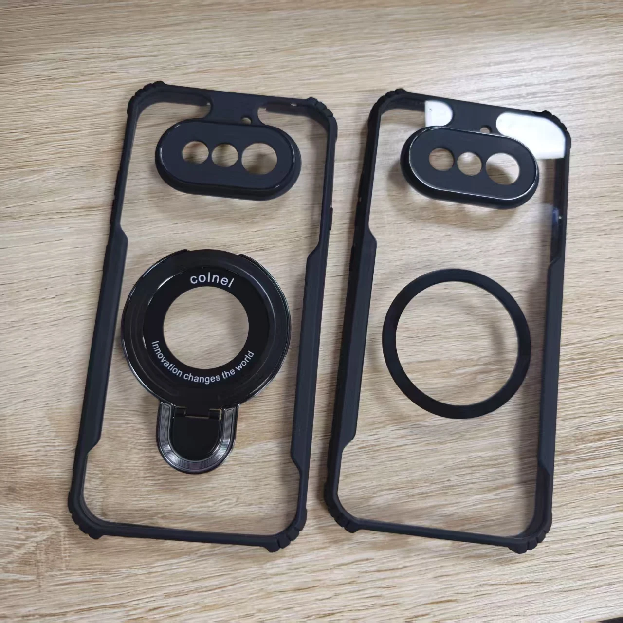 Luxury Magnetic Stand Ultra-Thin Transparent Acrylic Drop-Proof Phone Case