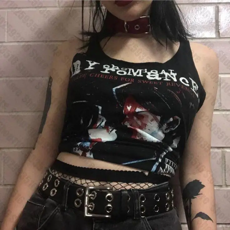 Woman Clothes for Women Top Y2k Tops With Suspenders Aesthetic Women's Blouses Tanks & Camis 90s Clothes Vintage Harajuku Emo