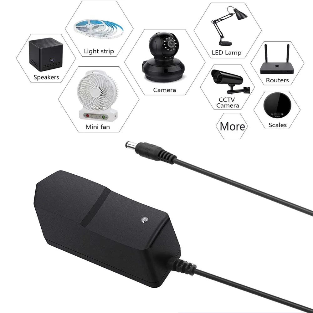 รูปสินค้า อะแดปเตอร์แปลงไฟฟ้า 5V 1A สำหรับกล้องวงจรปิด 2.1x5.5mm AC 110-220V