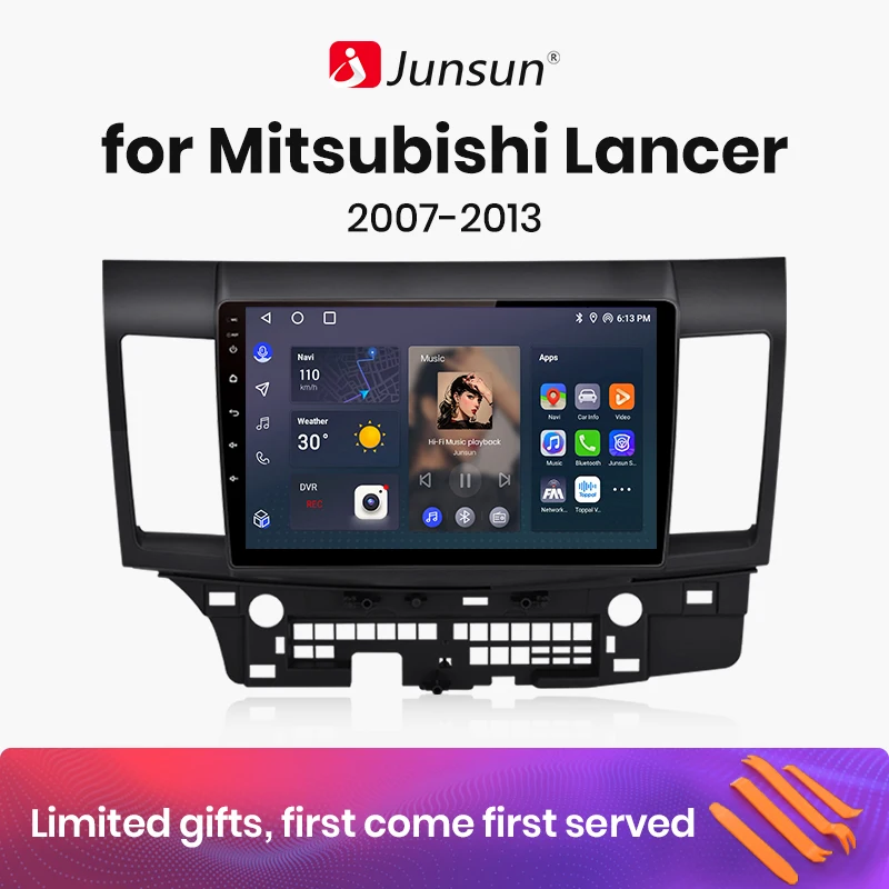 

Junsun V1 AI Voice Wireless CarPlay Android Auto Radio for Mitsubishi Lancer 10 2007-2013 4G Car Multimedia GPS 2din autoradio