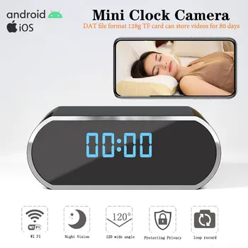 Mini cámara reloj Full HD inalámbrico Wifi Control infrarrojo visión nocturna DVR cámara de monitoreo del hogar Video 1