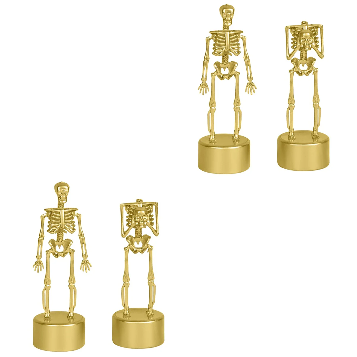 

4 Pcs Trophy Stand Plastic Trophies Halloween Desktop Ornaments Decors