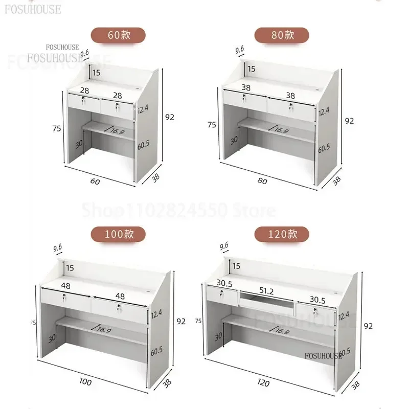 Reception Desks Bar Counter Commercial Clothing Store Cashier Modern Office Furniture Simple Desk Barber Shop Reception Desk Z