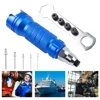 Blue Aluminum Alloy Cordless Electric Rivet Nut Gun Tool Set with Attachments  2.4/3.2/4.0/4.8mm DIY Automotive Hex Shank Nozzle 6