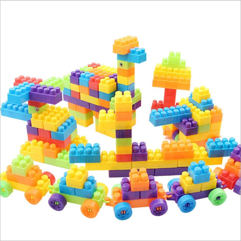 Inserting and Assembling Large Particle Building Blocks Educational Toys DIY Constructor puzzle toys building blocks toys