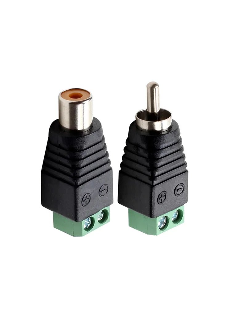 RCA 터미널 블록 CAT5 카메라 CCTV 비디오 발룬 RCA 암 또는 수 잭 AV 나사 커넥터 어댑터 잭, 5 PCs, 20 PCs, 100PCs