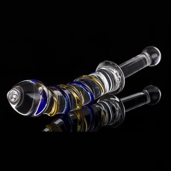 Crystal Glass Dildo Big Anal Plug Sex Toy For Women Beads Vagina Massage For Famale Masturbation Penis G-spot Clitoris Men Adult 5