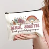 Thank You for Helping Me Grow Custom Name Makeup Bag Personalised Pencil Bags Travel Toiletries Storage Pouch Gifts for Teacher 1