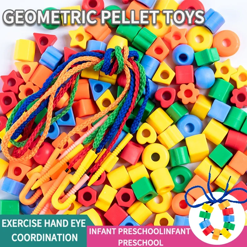 Beaded DIY Handmade Puzzle Bracelet Toy Wearing Beads Building Blocks Early Education Geometry Shape educational toys jewellery making kit friendship bracelet making kit beaded jewelry kit beaded bracelet set beaded puzzle bracelet toy beaded bracelet toy craft bead puzzle