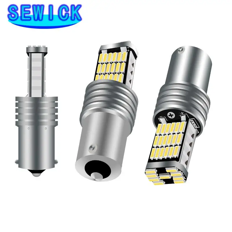 50pcs �ڵ��� ���� 4014 45smd 1156 ba15s p21w 1157 bay15d py21/5w canbus led ȸ�� ��ȣ�� T20 7440 7443 �극��ũ ���� 12V