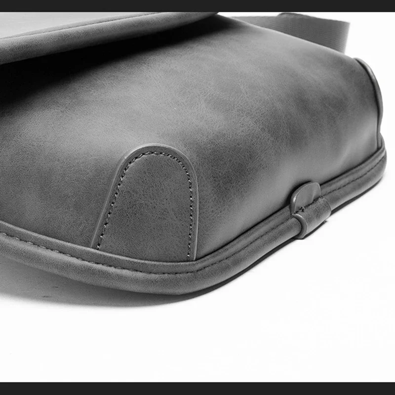 New Trendy Men's Crossbody Bag Single Shoulder Cross Body Bags Men Fashion Brand Design Shoulder Bag Gray Small Square Bag Mens - 5