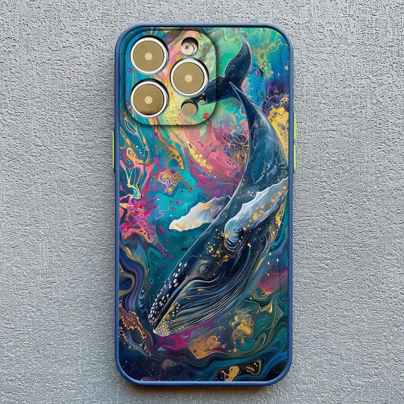 Space Ocean Whale Shark Shockproof Phone Case