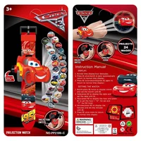 Disney Frozen Spiderman Car Projection Children Watch Toy for Boy Girl Luxury Digital Projection Watch Kids Cartoon Clock Gifts 2