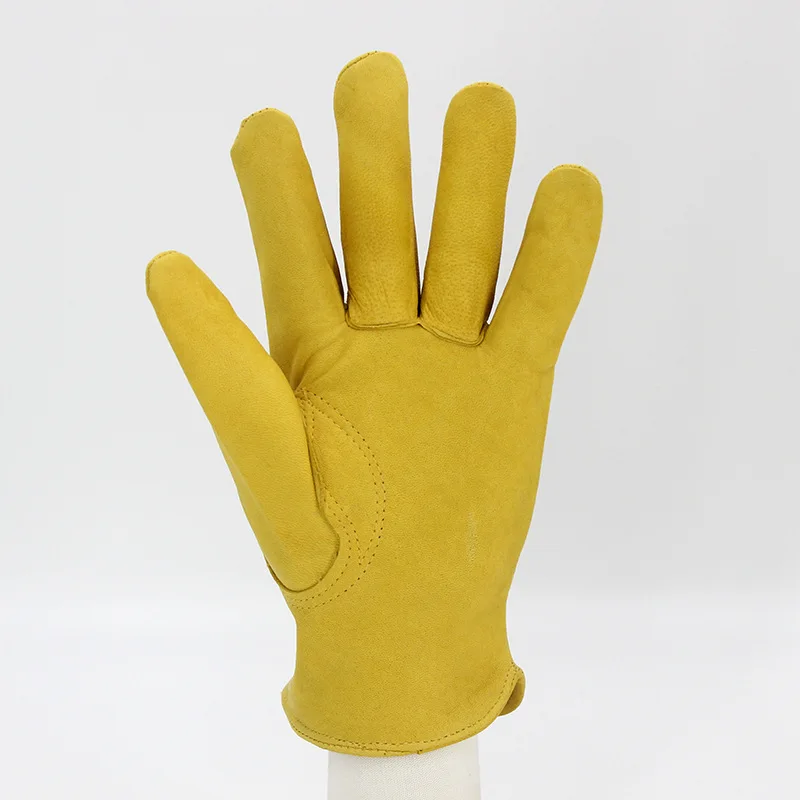 Work Gloves Leather Tear-Resistant Sheepskin Driver Labor Safety