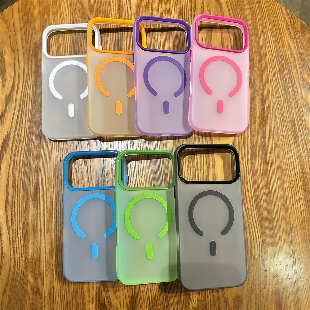 Dopamine Original Orange Magnetic Matte Case with Translucent Frosted Cover