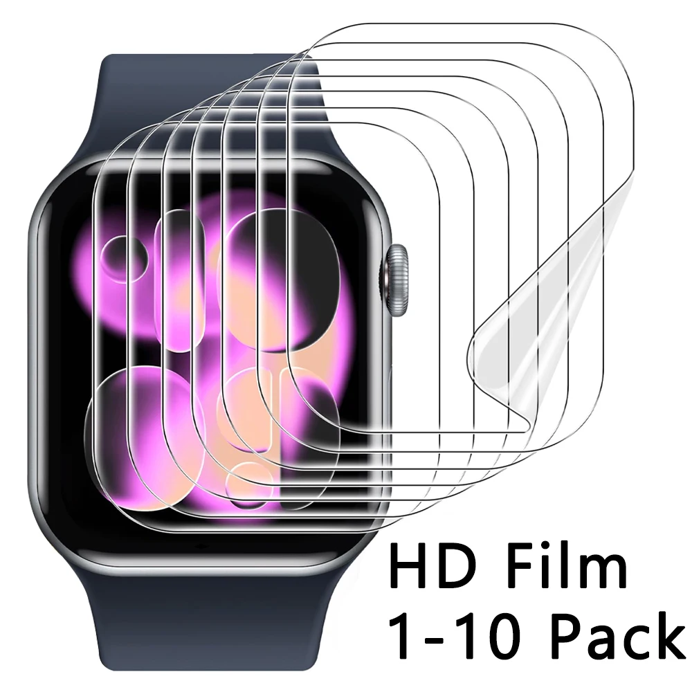 Premium TPU Screen Protector for Apple Watch – Soft, Anti-Scratch, HD Clear Cover (1-10 Pack)