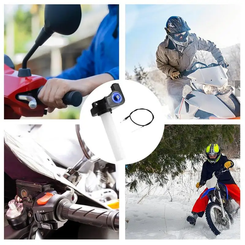 Motorcycle Throttle Grip Assembly Motorcycle Swivel Grip Handle Aluminum Alloy Accessories For Vintage Motorcycles