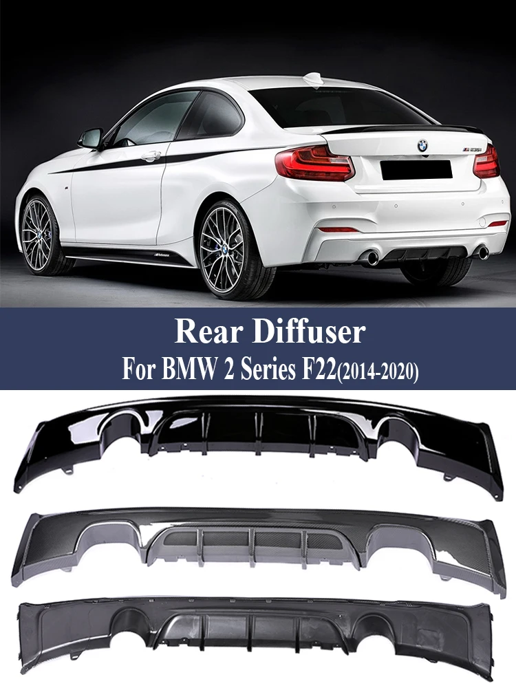 

Carbon Fiber M Tech Front Bumper Lip MP Front Skrit Splitter Spoiler Diffuser Bodykit Cover For BMW 2 Series F22 F23 2014-2020