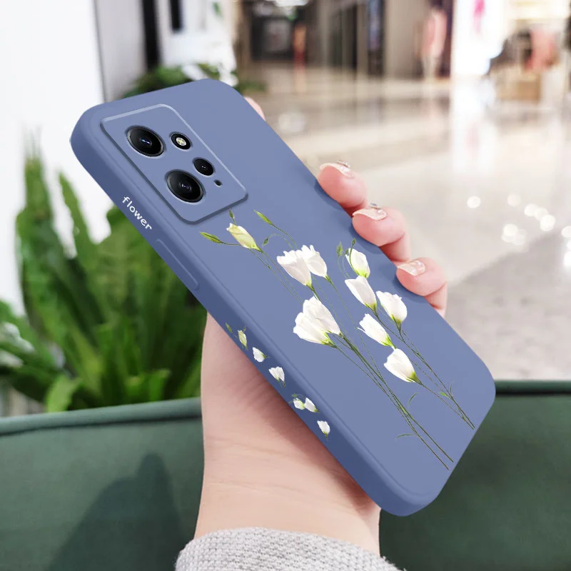 Elegant Lily Liquid Silicone Phone Case Cover