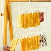 Clothes Hanger for Drying Socks with Sturdy Material Double Layer Clothes Hangers Suitable for Keep Closet Neat and Organized 2