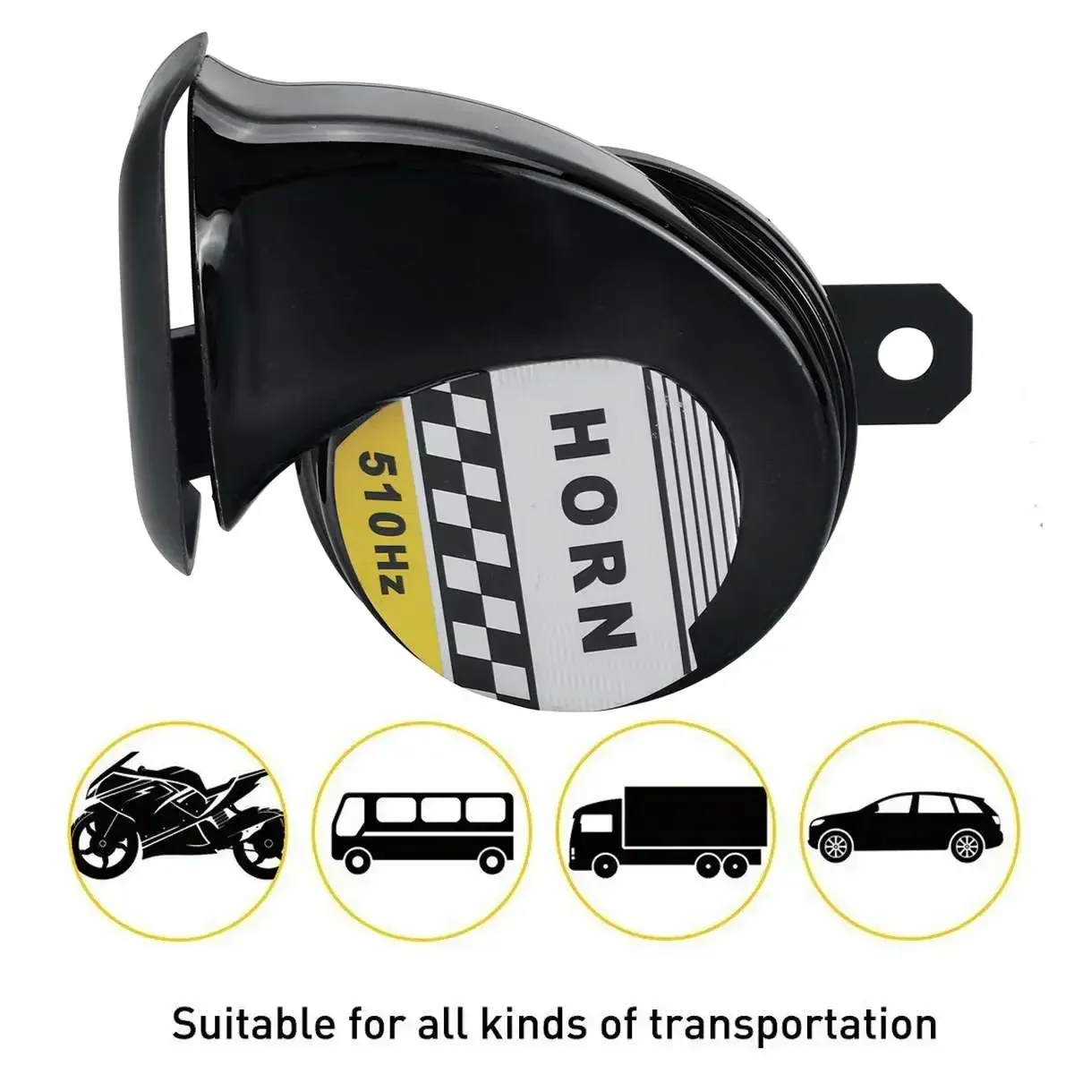 12V Universal 400db DC Motorcycle Snail Air Horn Siren Super Loud Waterproof Horn Sound Signal for Car Truck Motorbike