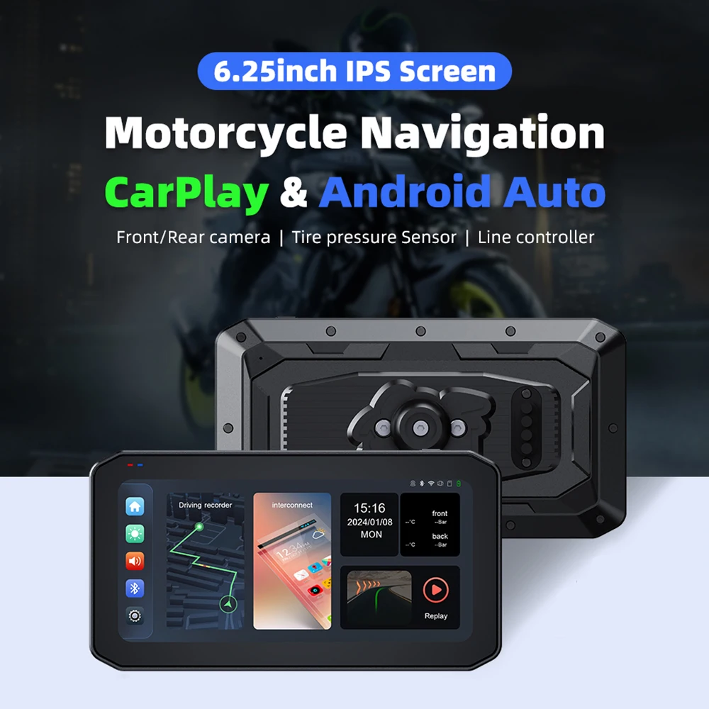 6.25" Motorcycle GPS Dashboard 2