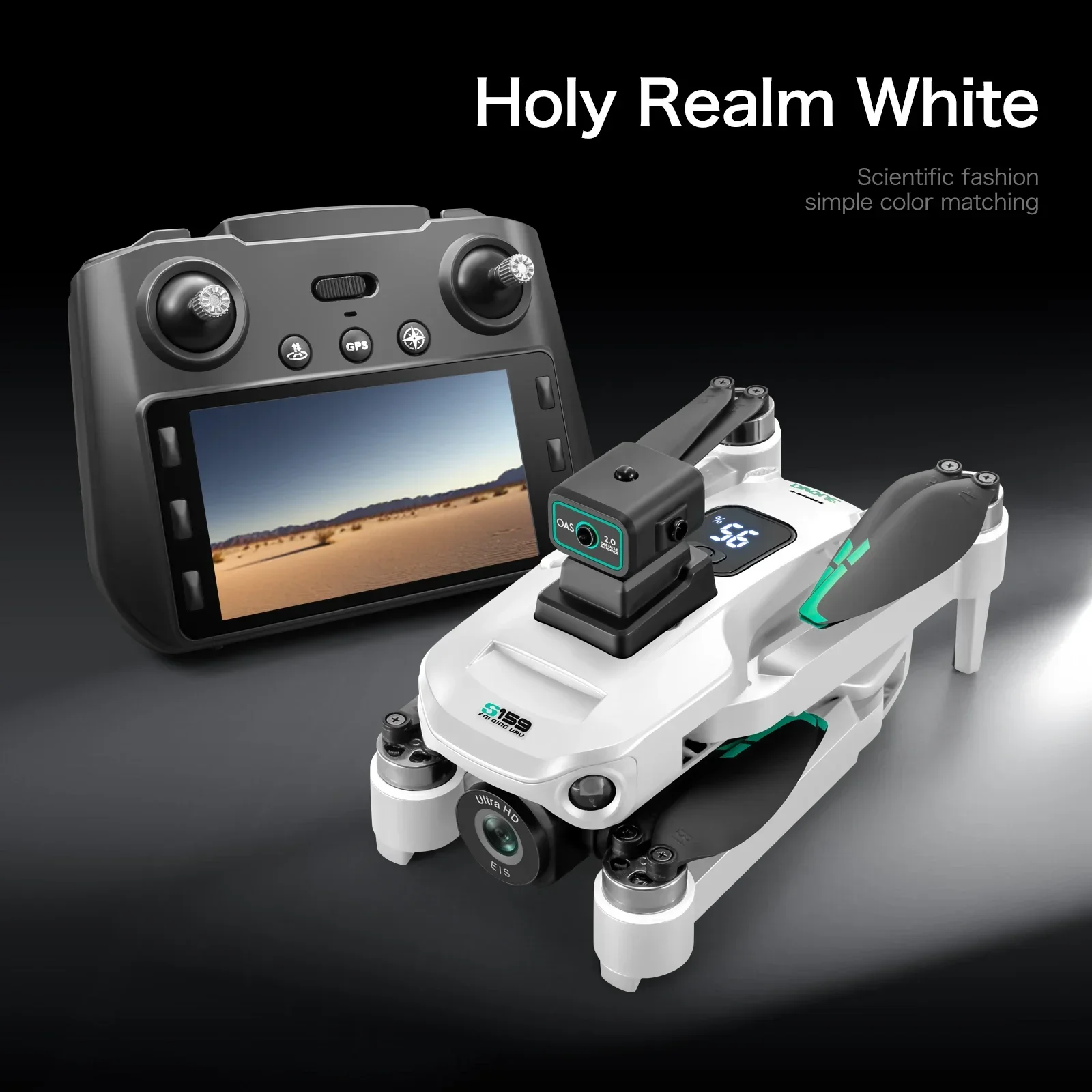 Description Picture 6 of item2024 S159 GPS Drone Professional 8K Camera Aerial Photography with Screen Remote Control Send Memory Card FPV Dron RC Quadcopter