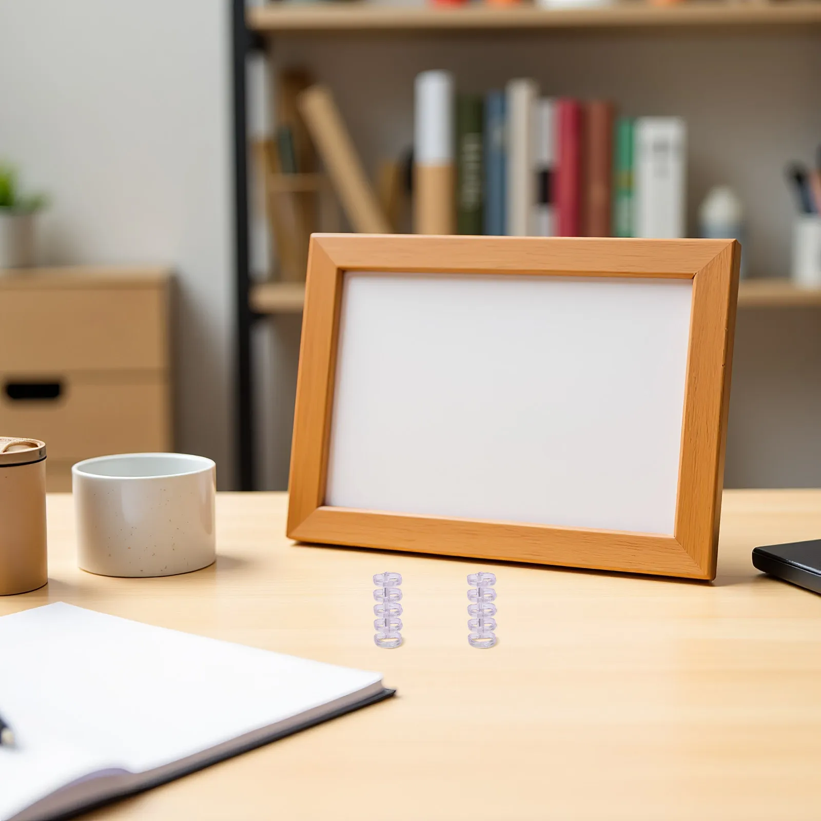 100Pcs 컬러 투명 플라스틱 루스 리프 바인더 링 플래시 카드 소책자 정리함용 5홀 개방형 바인딩 바