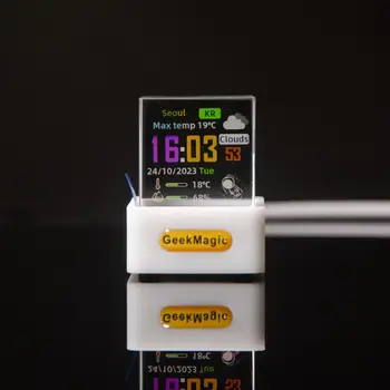 Auto MINI Crystal Smart Companion WIFI Stazione meteorologica Orologio Decorazione desktop Fai da te Simpatiche animazioni REGALI Funzione album elettronico