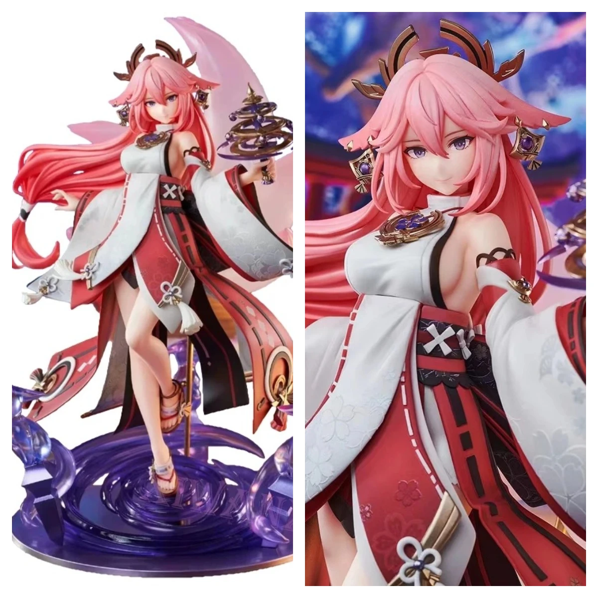 

Anime Genshin Impact Yae Miko Girl Figure Yae Miko Sexy Action Figures Qiqi/Xiao/Hu Tao Figurine Collectible Model Doll Toys 26c