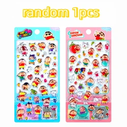 Kawaii Crayon Shin - Chan 3D Embossed Decorative Sticker - Cute DIY Accessory for Phone Cases, Water Cups, and Wallets (Random 1pcs)